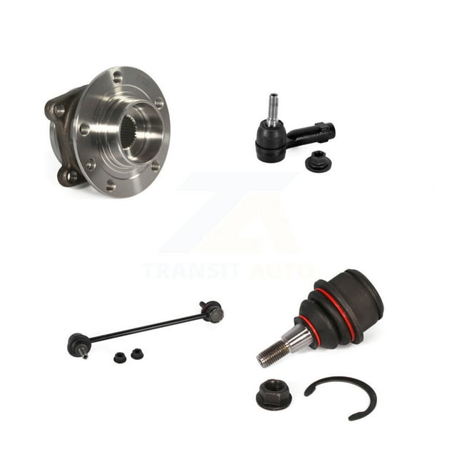 Transit Auto Front Right (Passenger Side) Hub Bearing Assembly Suspension Lower Ball Joint Outer Tie Rod End and Sway Bar Stabilizer Link Kit for Car Jeep Cherokee with Off Road K7T-104744