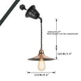 thumbnail image 2 of KAYYELAMP Slope Position Roof Track Light J-Type Adjusted Cord Vintage Red Copper Finish Pendant Lighting for Kitchen Bar(No Bulb, Track), 2 of 7