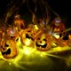 thumbnail image 4 of Luces de cadena de calabaza de 10 LED con pilas para interiores Lámparas de decoración de fiesta de Halloween 1,5 m blanco puro, 4 of 5