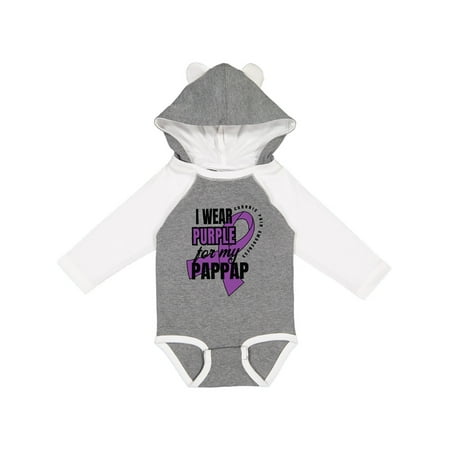 

Inktastic Chronic Pain I Wear Purple For My Pappap Gift Baby Boy or Baby Girl Long Sleeve Bodysuit