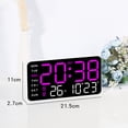 thumbnail image 2 of Digital Wall Clock, LED Screen Electronic Alarm Clock With Adjustable Brightness, Multi Functional Display 12/24H Table Clock, Wall Decoration Clock, 2 of 8