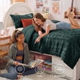 thumbnail image 5 of U by Bedsure Tufted Boho Twin XL Comforter Set, 2 Pieces Farmhouse Shabby Chic Embroidery Bedding Set, Soft Jacquard Mallard Green Comforter for All Seasons, Twin, 5 of 10