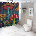thumbnail image 7 of BCIIG Psychedelic Art Shower Curtain Set 100% Polyester with Hooks 69"x72, 7 of 7