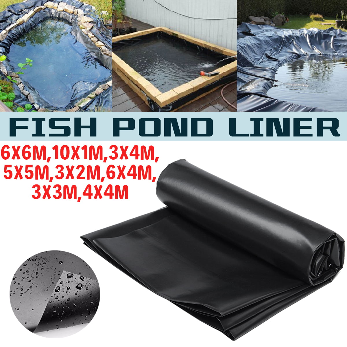 Great Value Year Round 14MIL Liner 13'1" x 13'1" Details about   Deluxe Water Garden Pond Liner 