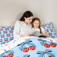 thumbnail image 4 of Feelyou Kawaii Princess Ribbon Bedding Comforter Set 7pcs, Cute Stars Cherry Queen Bedding Sets, Teens Kids Boys Girls Reversible Queen Sheet Sets, Breathable Home Decor, 4 of 7