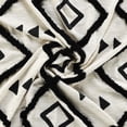 thumbnail image 3 of LR Home and Evette Rios Cream and Black Diamond Arrows Cotton Throw Blanket, 50" x 60", 3 of 9