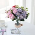 thumbnail image 3 of 1 Bouquet Artificial Flower Natural Home Decor Portable Photography Prop Simulation Peony for Wedding, 3 of 9