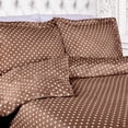 thumbnail image 4 of Superior 600 Thread Count Polka Dots Cotton Blend Taupe Duvet Cover Set, Full/ Queen (2 Count), 4 of 8