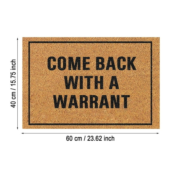 Shiogb Clearance Come Backwith a Warrant American Discourse Mat, Come Backwith a Warrant American Words Floor Mat Carpet 11.8X7.9X1.6 Inches, 1X Floor Mat