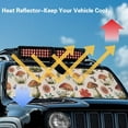 thumbnail image 4 of Uorisanigo Windshield Sun Shade Compatible with Jeep Wrangler TJ JK JKU 1996-2018 Car Sunshade Sun Visor Protector UV Ray Reflector Keep Your Vehicle Cool, Flower Mushroom, 4 of 7