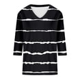 thumbnail image 4 of CONZONE Women's T-Shirts 3/4 Sleeve T Shirts for Women Casual V Neck Graphic Lightweight Tees Soft Cozy Athletic Tops, 4 of 4