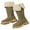 Khaki, variant on Girls Western Boots Foldable Shaft Mid Heel Riding Boots Casual Wear Mid Calf Boots,Girls Boots,Size:5.5-6 Years