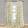 thumbnail image 5 of Ambesonne Easter Curtains, Patchwork Style Colorful, Pair of 28"x95", Multicolor, 5 of 5