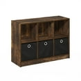 thumbnail image 2 of Furinno BASIC 3x2 Bookcase Storage w/Bins in Amber Pine/Black, 2 of 6