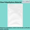 thumbnail image 4 of 4 Mil Clear Reclosable White Block Zip Poly Bags - 9 x 12 W & (1000 Bags), 4 of 7