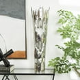 thumbnail image 2 of DecMode 31" Abstract Tall Floor Drip Silver Aluminum Metal Vase with Melting Designed Body, 2 of 10