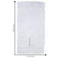thumbnail image 3 of Decorvo Monogrammed Hand Towels for Bathroom - Luxury Hotel Quality Initial Decorative Towel - GOTS Organic Certified - Set of 2 Letter L, 3 of 7