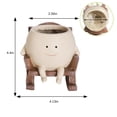thumbnail image 3 of Smily Face Planter Pot Cute Resin Flower Head Planters for Indoor Outdoor Unique Sit Rocking Chair Succulent Pots Gift IdeaI for Mother and Appreciation Teachers' Day with Drainage Hole, 3 of 8