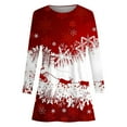 thumbnail image 4 of XDZJLR Christmas Dresses For Women 2025 Xmas Swing Mini Dress Xmas Print Casual Dresses White Xxl, 4 of 4
