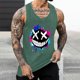 thumbnail image 5 of Camisetas de Tanque de los Hombres Tanque de los Hombres Incolor Gradiente de Impresión Cuello Redondo Correa Delgada Fuga Atrás Regular Casual Deportes Blusas de Tanque, 5 of 5