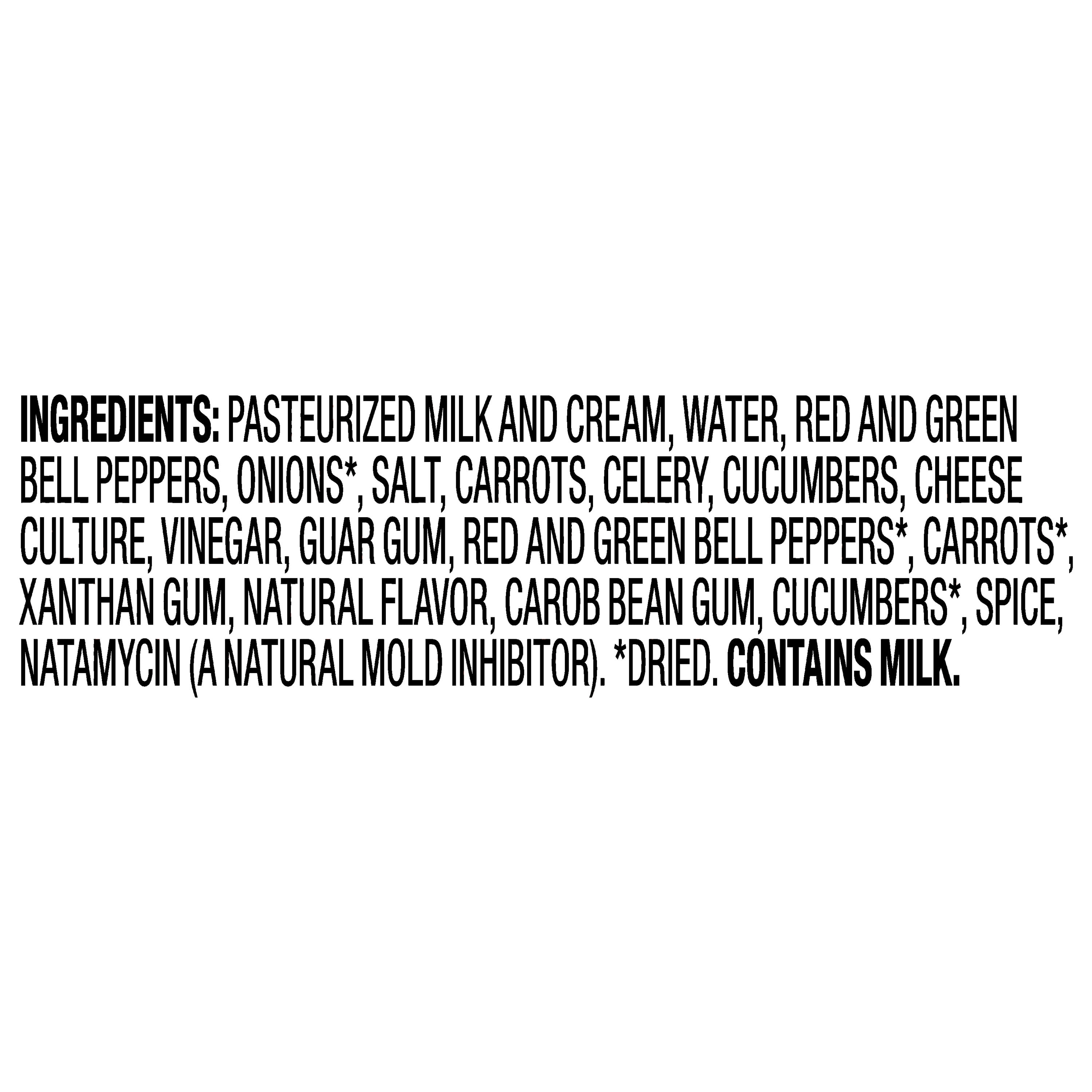 Great Value Garden Vegetable Cream Cheese Spread, 8 oz Tub (Refrigerated)