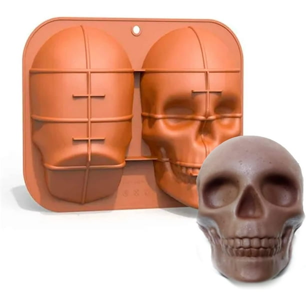 Molde de silicona YONGSHENG en forma de Calavera para Chocolate Día de Muertos y Halloween