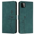 thumbnail image 3 of For Samsung A22 Case 5G Wallet Cover, PU Leather Kickstand Credit Card Pocket Slots Wrist Strap Magnetic Folio Heart Patterned Embossed Flip Cover for Samsung Galaxy A22 5G, Green, 3 of 11