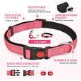 thumbnail image 3 of LAICAIW Reflective Dog Collar And Leash Set,Adjustable Neoprene Padded Nylon Collars, 6 FT Heavy Duty Dog Leash 2 Comfortable Handles Safety Locking Buckle for Puppy Small Medium Extra Large Breed D, 3 of 6