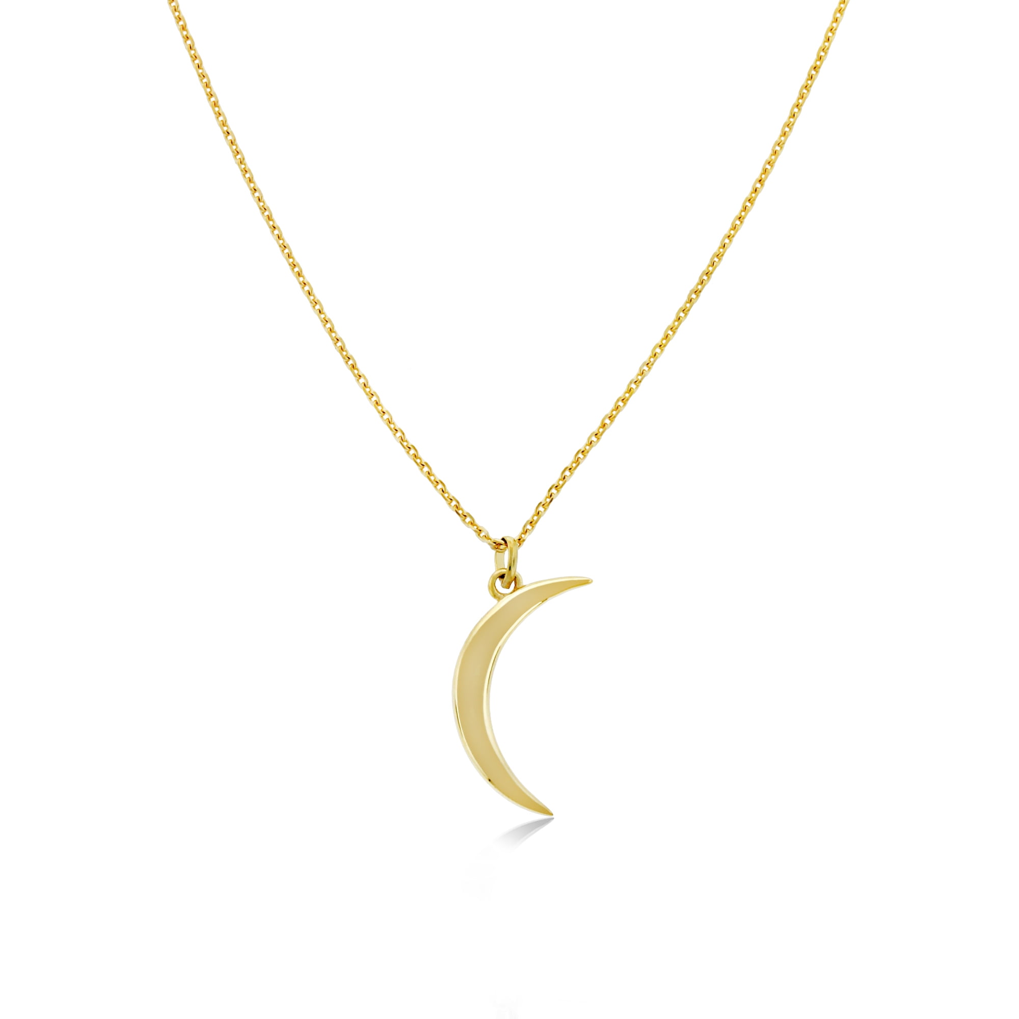 14 karat gold moon necklace Clearance