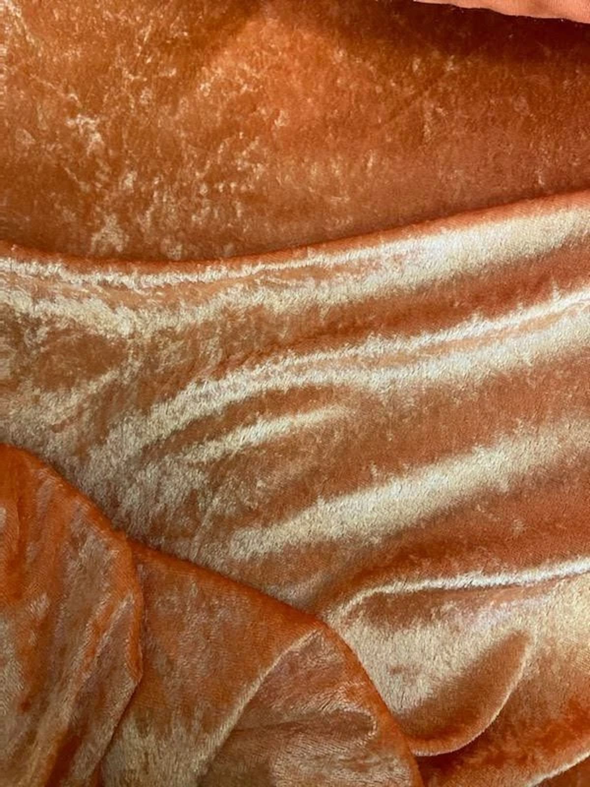 BUTTERFLY- Velvet Panne Crushed Backdrop Velour Stretch Fabric 60" Wide Lightorange By Yard