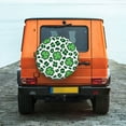 thumbnail image 6 of Naloa Leopard print St. Patrick's Day PVC Leather Spare Tire Wheel Cover for Car Truck SUV Camper Trailer Universal Fit many size16 inch, 6 of 6