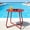 Red, variant on EVERITE Outdoor&Indoor Steel Patio Side Table, Weather Resistant Outdoor Round End Table,Peacock Blue