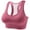 Hot Pink, variant on Christmas! Ohufall Sports Bras for Women, Women's Sports Bra Fitness Running Shockproof Yoga Tank Top Front Zipper No Steel Ring Comfort Sports Bra