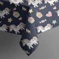 thumbnail image 5 of Dark Blue Cartoon Unicorn Dessert Heart Star Square Tablecloth,Waterproof Square Table Cover,Wipeable Spillproof Washable Table Cover for Home Kitchen Party Decor 42"X42"(107x107cm), 5 of 6