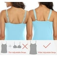 thumbnail image 6 of Women's Camisole Cotton Tank Top with Shelf Bra Adjustable Wide Strap Basic Undershirt, 6 of 7