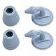 thumbnail image 2 of 2 pares tapón de puerta sin taladro montado en la pared bloque de gris Sunnimix Tapón de puerta de silicona, 2 of 8