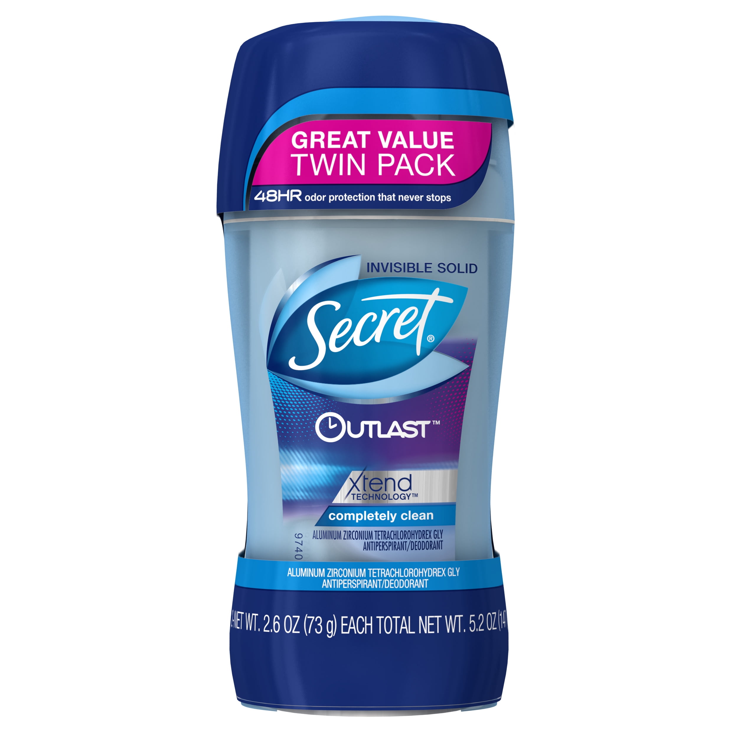 Secret Outlast Xtend Technology Invisible Solid Antiperspirant and