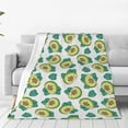 thumbnail image 4 of Cauagu Avocado Sleeping Pattern Flannel Bed Blankets,Fleece Blanket Comfortable Air Conditioning Blanket for Sofa Bed Travel Couch & Living Room -80"x60", 4 of 8