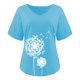 thumbnail image 4 of Elegante mujer con cuello en V estampado camiseta blusa Tops sudadera OAVQHLG3B Store  lin121212, 4 of 4