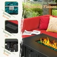 thumbnail image 4 of Devoko 8 Pieces Fire Pit Seating, Outdoor Sectional Rattan Sofa Patio Conversation Set with 50,000 BTU Propane Fire Pit Table, Red, 4 of 7