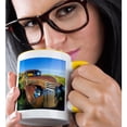 thumbnail image 2 of 3dRose, Old feed truck near Medora, North Dakota, USA, 15oz Two-Tone Yellow Mug, 2 of 7