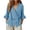 Light Blue, variant on Annhoo Wrap Top for Women Cross-Deep V Neck Side Tie Knot Flared Ruffle 3/4 Sleeve Irregular Hem Dressy Vacation Top