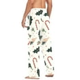 thumbnail image 3 of FORMRS Mens Pajama Pants with Pockets Sleepwear Lounge Bottoms Sizes S-2XL, White Christmas Holly, 3 of 7