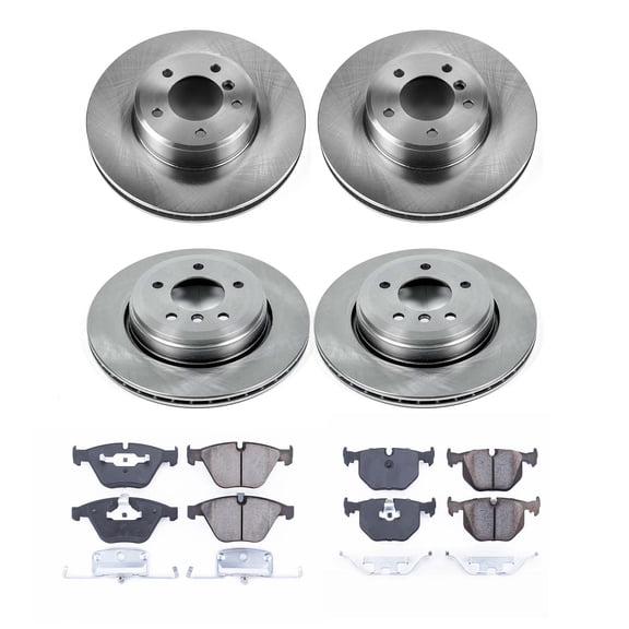 Ultimate Brakes Front and Rear Ceramic Brake Pad and Rotor Kit with Hardware WM81407