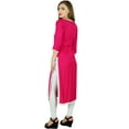 thumbnail image 3 of Bimba Women Rayon Kurta Kurti 3/4 Sleeve Indian Casual Clothing Long Blouse, 3 of 7