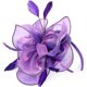 thumbnail image 1 of Sombrero de Novia Elegante BRI Horquilla de Plumas Moradas para Cóctel Royal Ascot, 1 of 3