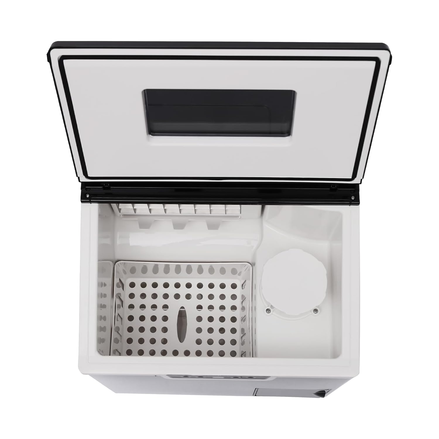 2-in-1 LCD Display Countertop Ice Maker Machine, 32PCS in 12-22 Mins Fast Ice Cube & Crushed Ice Maker, 2 Ways to Add Water Auto-Cleaning Portable Ice Makers for Home, Office & Coffee Shop