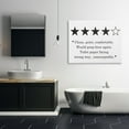 thumbnail image 2 of Stupell Industries Four Star Bathroom Review Funny Toilet Paper Humor, 36 x 48, Designed by Lettered and Lined, 2 of 5