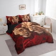thumbnail image 3 of Homewish 3D Couple Lion Bedding Comforter Set for Lover, Valentine's Day Rose King Bedding Sets, Romantic Anniversary Reversible Bed Sheets, Luxury Bedroom Decor, 3 of 7