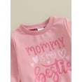 thumbnail image 6 of Elippeo Toddler Girl Fall Clothes 3M 6M 12M 18M 24M 3Y LetterHeart Print Round Neck Long Sleeve Pullover Long Pants Outfit, 6 of 10